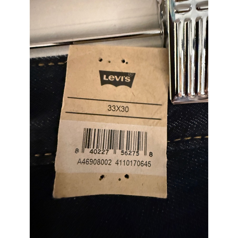 Levi Strauss Middy Straight Dark Wash Denim Jeans‎ Women's 33x30 New With Tags - Picture 4 of 5